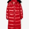 Faux Fur Trim Nylon Ciré Puffer Coat Faux Fur Trim Nylon Ciré Puffer Coat