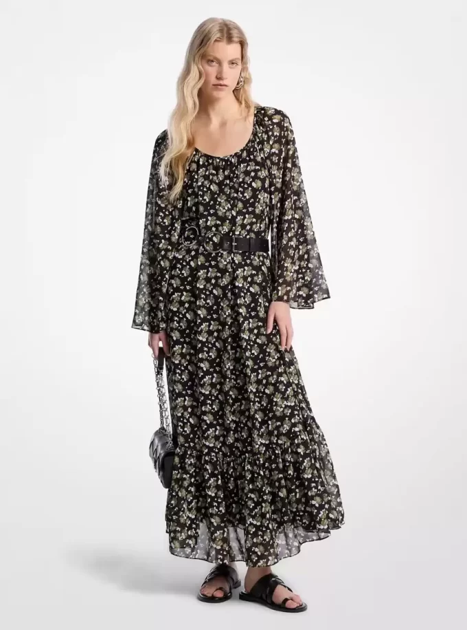 Floral Georgette Maxi Dress Floral Georgette Maxi Dress