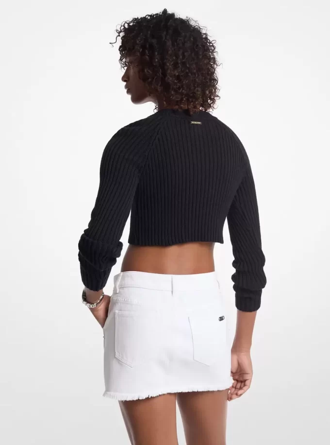 Frayed Denim Mini Skirt Frayed Denim Mini Skirt