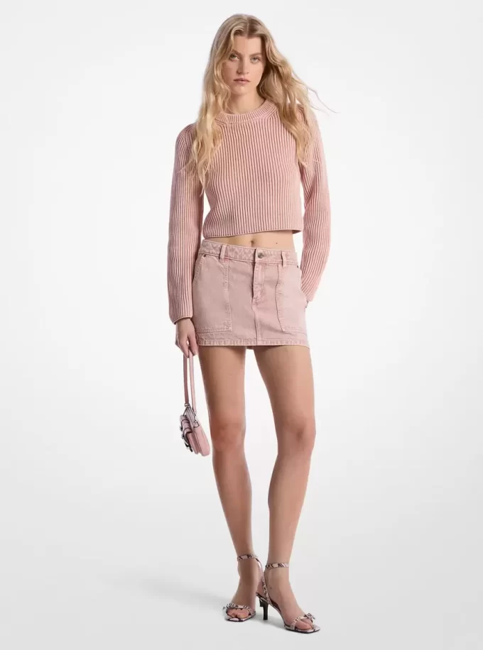 Garment-Dyed Denim Mini Skirt Garment-Dyed Denim Mini Skirt