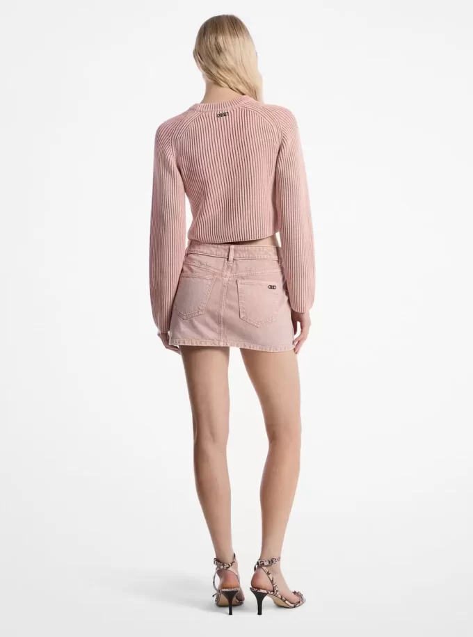 Garment-Dyed Denim Mini Skirt Garment-Dyed Denim Mini Skirt