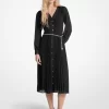 Georgette Belted Pleated Shirtdress