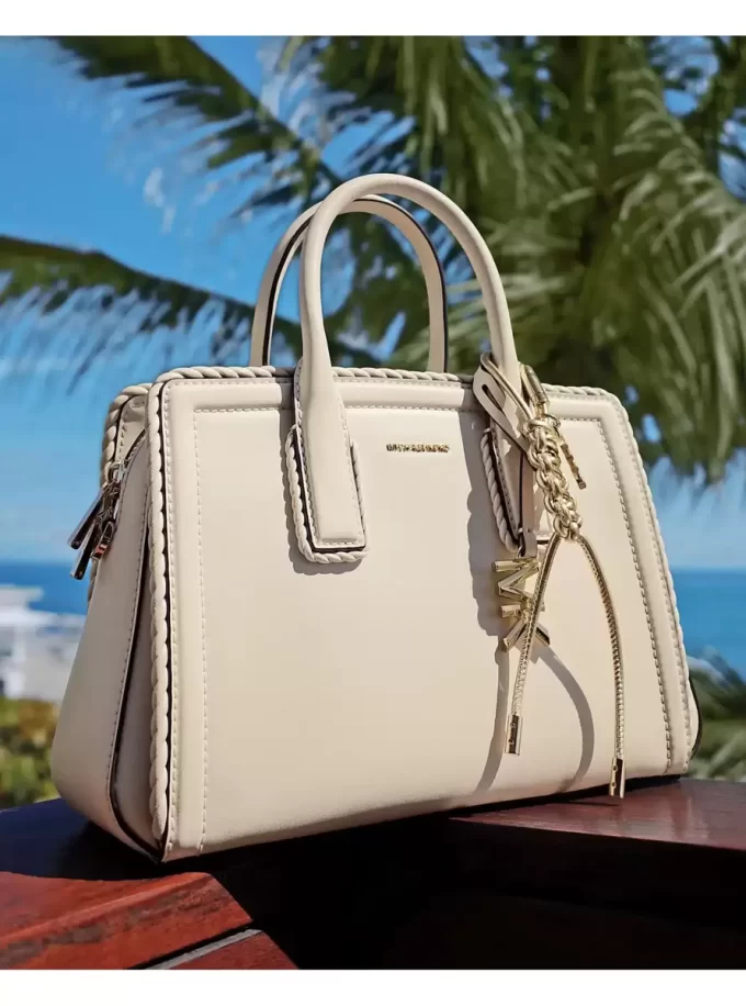 Gold-Tone and Metallic Braided Cord Bag Charm