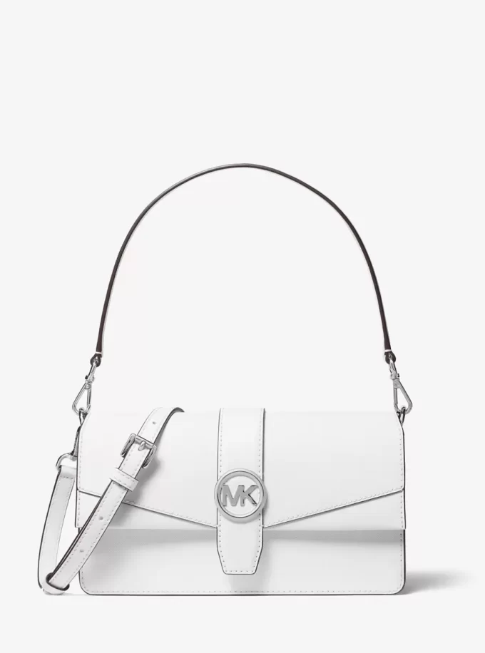 Greenwich Medium Saffiano Leather Convertible Shoulder Bag