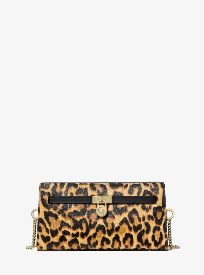 Hamilton Moderne Extra-Small Leopard Print Calf Hair Convertible Crossbody Bag