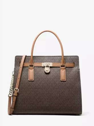 Hamilton Moderne Large Signature Logo Satchel