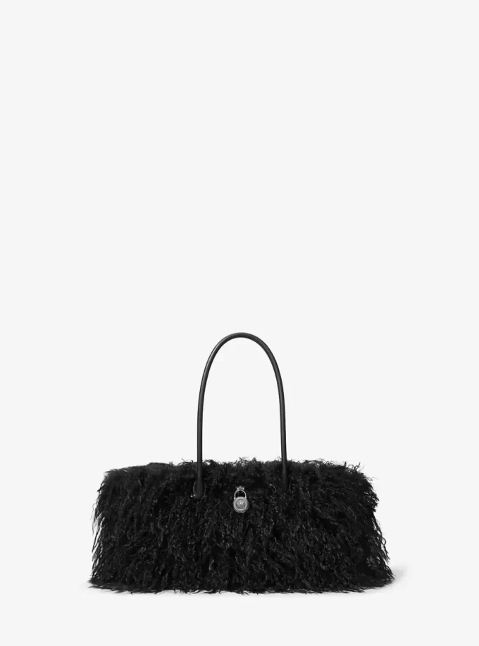 Hamilton Moderne Small Faux Shearling Satchel