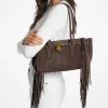 Hamilton Moderne Small Fringed Suede Satchel Hamilton Moderne Small Fringed Suede Satchel
