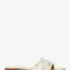 Hannah Metallic Logo Jacquard Slide Sandal