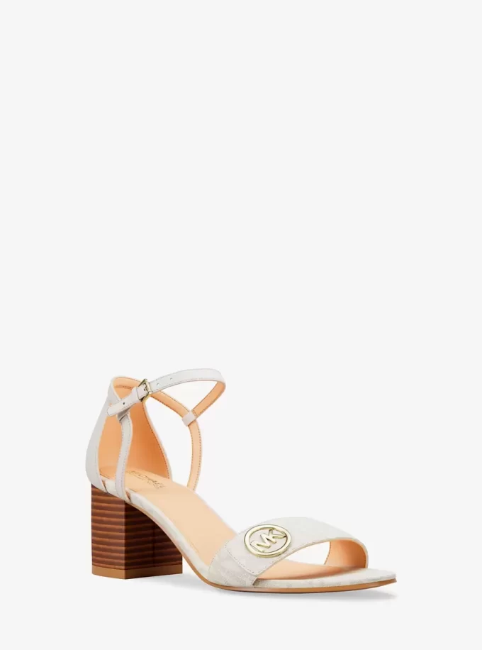 Hannah Signature Logo Block Heel Sandal Hannah Signature Logo Block Heel Sandal