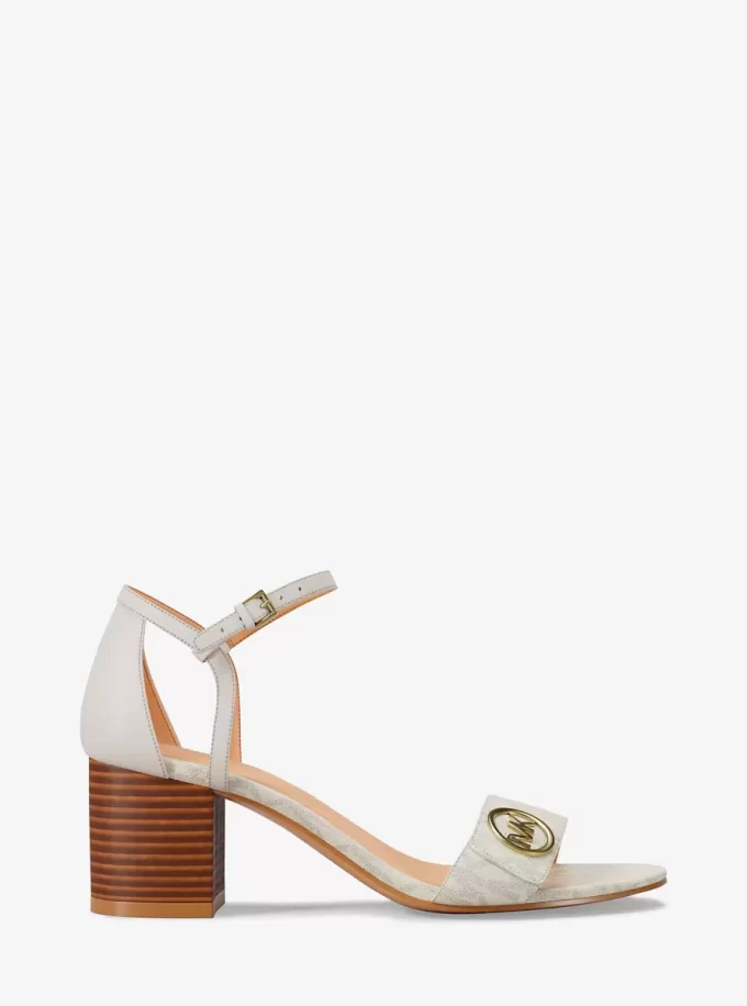 Hannah Signature Logo Block Heel Sandal Hannah Signature Logo Block Heel Sandal