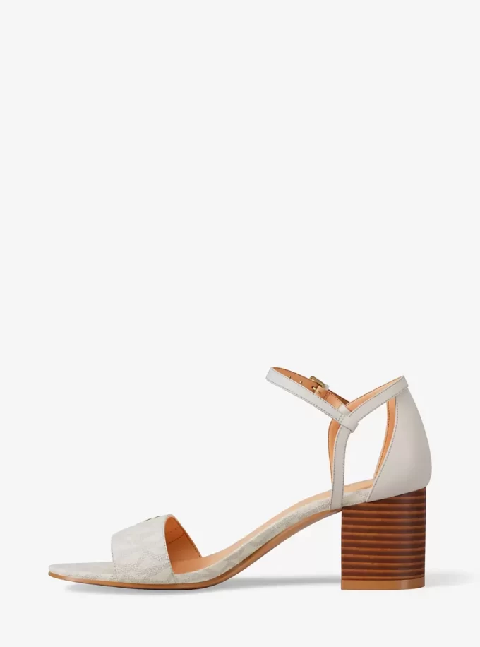 Hannah Signature Logo Block Heel Sandal Hannah Signature Logo Block Heel Sandal