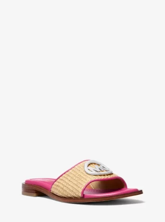 Hannah Straw Slide Sandal