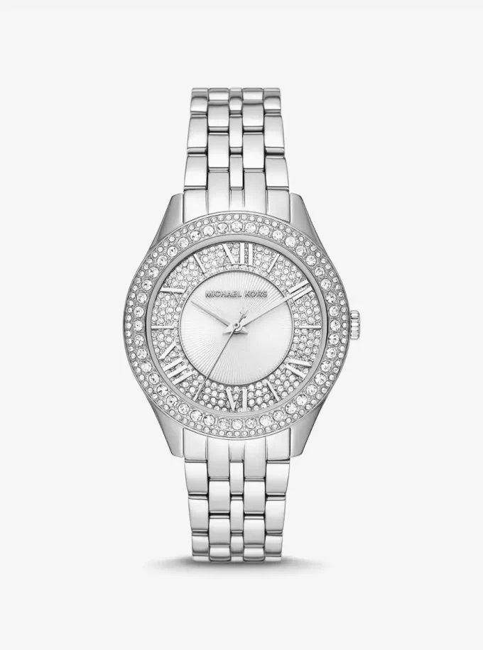 Harlowe Pavé Silver-Tone Watch