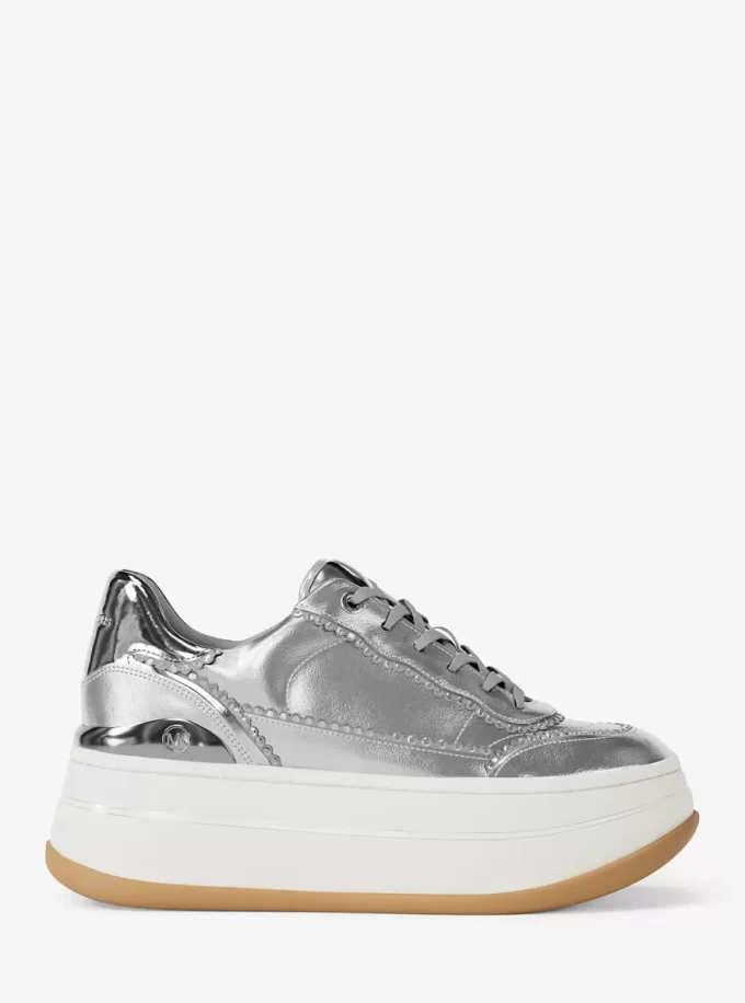 Hayes Embellished Metallic Leather Platform Sneaker Hayes Embellished Metallic Leather Platform Sneaker