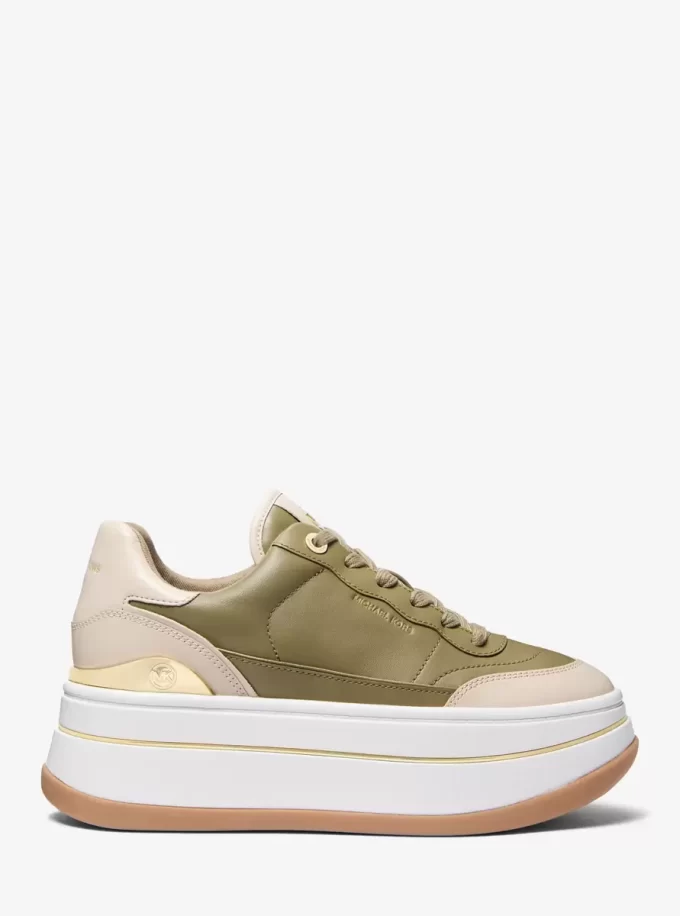 Hayes Two-Tone Leather Platform Sneaker Hayes Two-Tone Leather Platform Sneaker