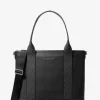 Hudson Leather and Signature Logo Work Tote Bag