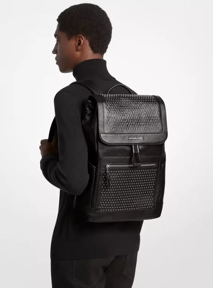 Hudson Medium Grommeted Leather Backpack Hudson Medium Grommeted Leather Backpack