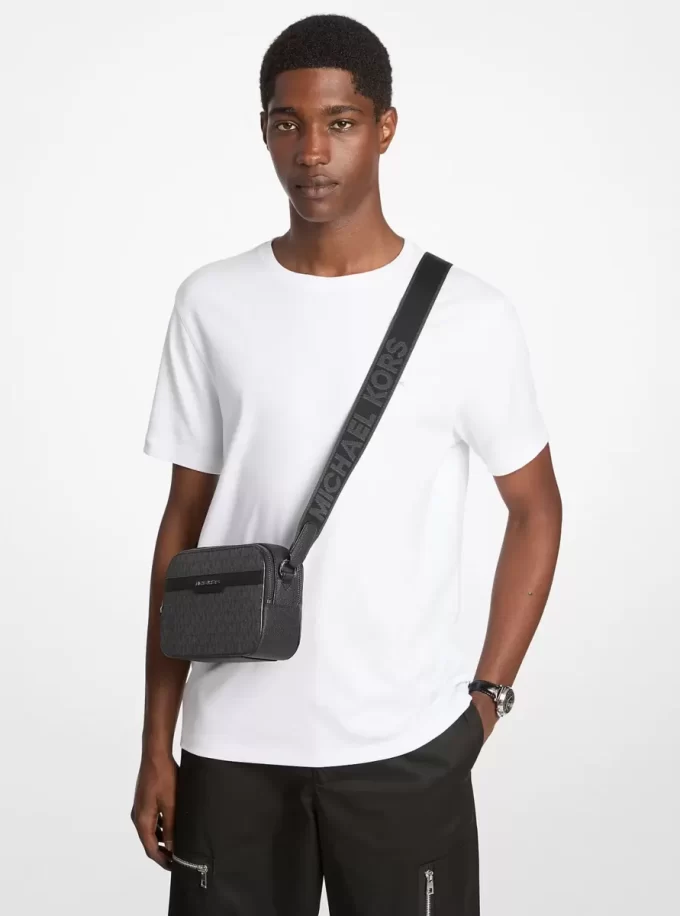 Hudson Signature Logo Camera Crossbody Bag