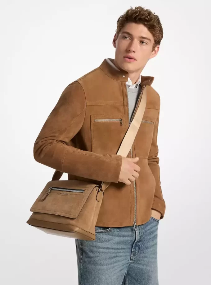 Hudson Small Suede Messenger Bag
