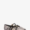 Indy Snake Embossed Leather Ballet Flat