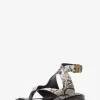 Irene Snake Embossed Leather Wrap Sandal Irene Snake Embossed Leather Wrap Sandal