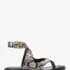 Irene Snake Embossed Leather Wrap Sandal Irene Snake Embossed Leather Wrap Sandal