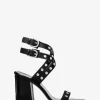 Irene Studded Leather Block Heel Sandal Irene Studded Leather Block Heel Sandal