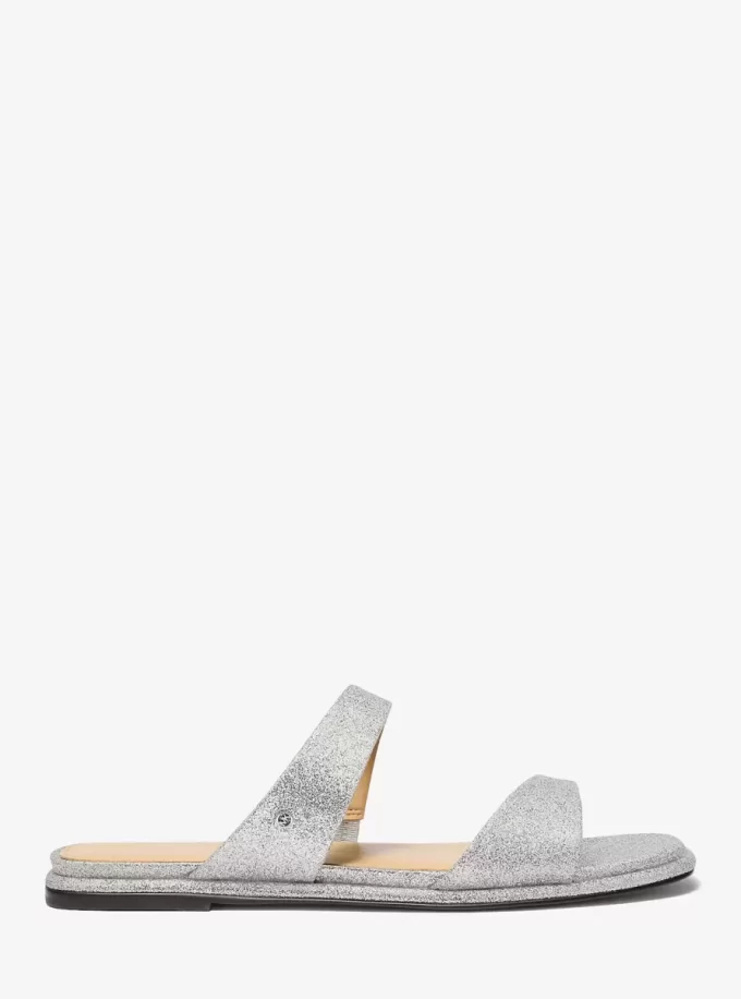 Jaida Glitter Embellished Leather Sandal Jaida Glitter Embellished Leather Sandal