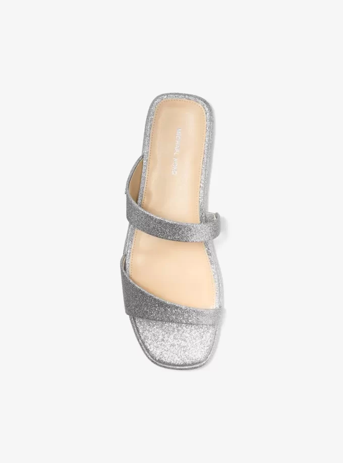 Jaida Glitter Embellished Leather Sandal Jaida Glitter Embellished Leather Sandal