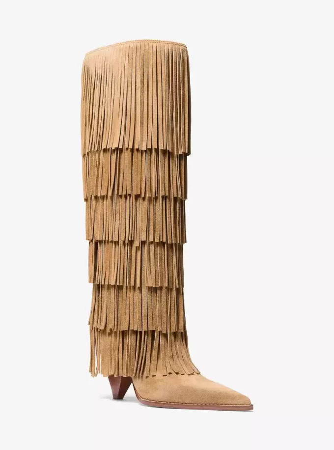 Jayla Fringed Suede Tall Boot