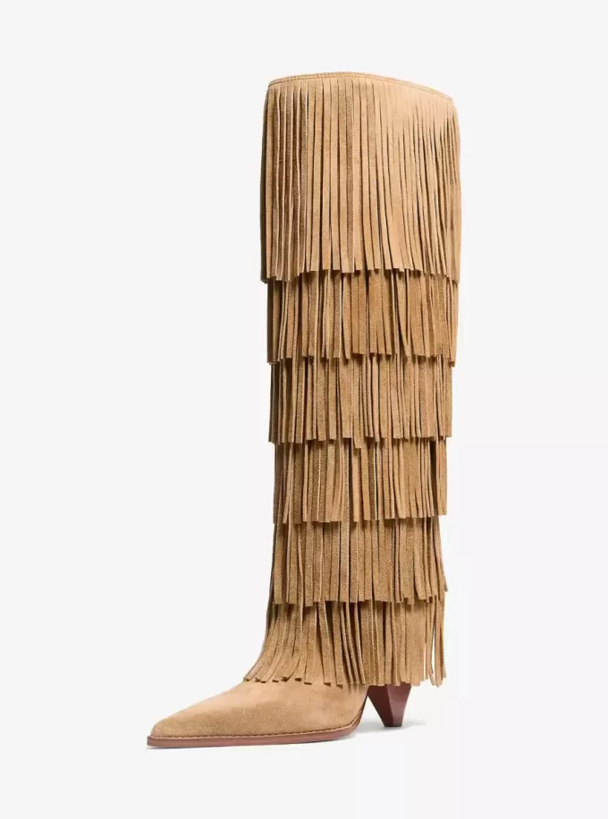 Jayla Fringed Suede Tall Boot