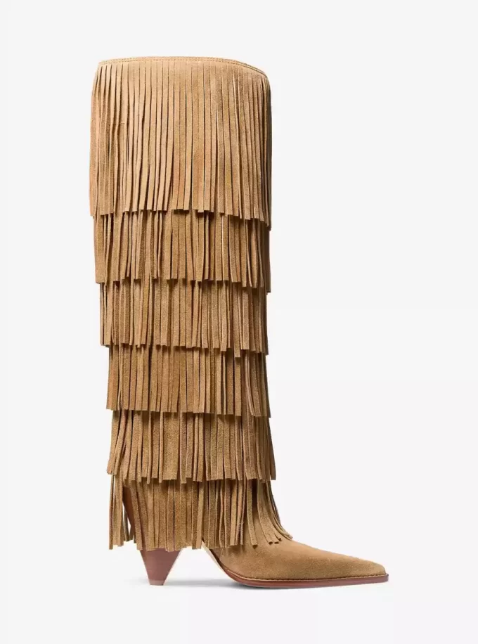 Jayla Fringed Suede Tall Boot