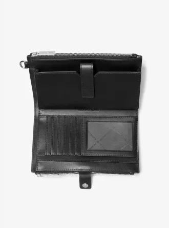 Jet Set Large Ombré Signature Logo Wristlet