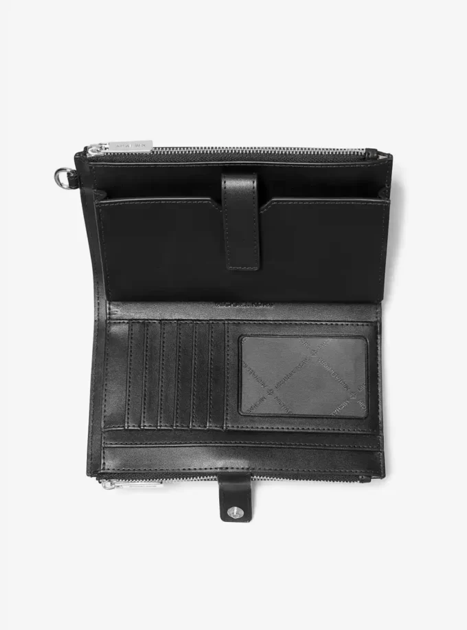 Jet Set Large Ombré Signature Logo Wristlet