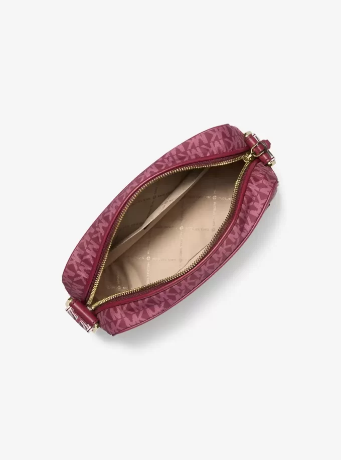 Jet Set Large Signature Logo Print Woven Crossbody Bag Jet Set Large Signature Logo Print Woven Crossbody Bag