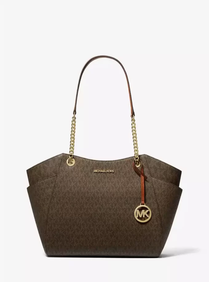 Jet Set Large Signature Logo Shoulder Bag