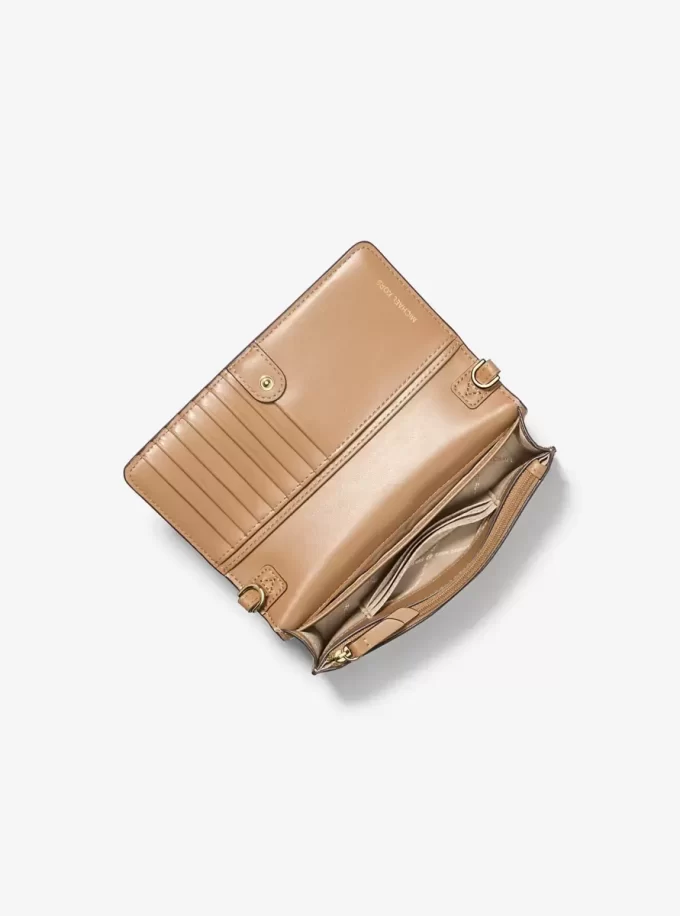 Jet Set Leather and Signature Logo Convertible Crossbody Bag