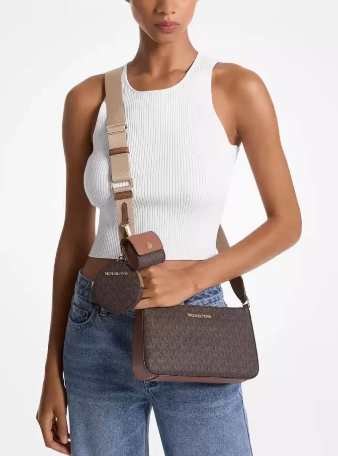 Jet Set Logo Crossbody Bag with Case for Apple Airpods Pro® Jet Set Logo Crossbody Bag with Case for Apple Airpods Pro®