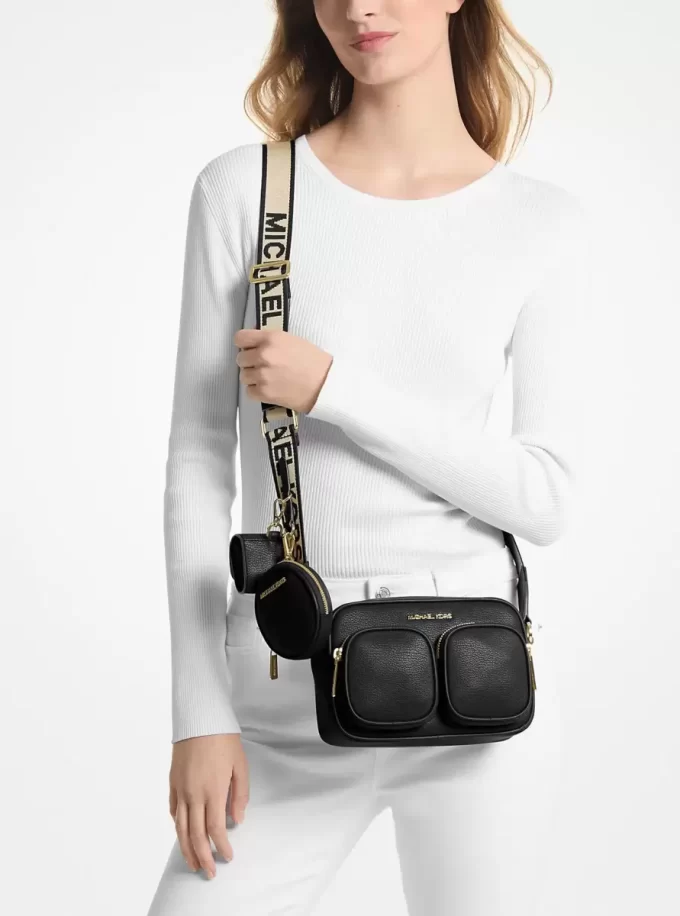 Jet Set Medium Leather Crossbody Bag with Case for Apple Airpods Pro® Jet Set Medium Leather Crossbody Bag with Case for Apple Airpods Pro®