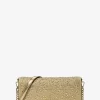 Jet Set Medium Metallic Leather Clutch