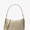 Jet Set Medium Metallic Signature Logo Convertible Crossbody Bag