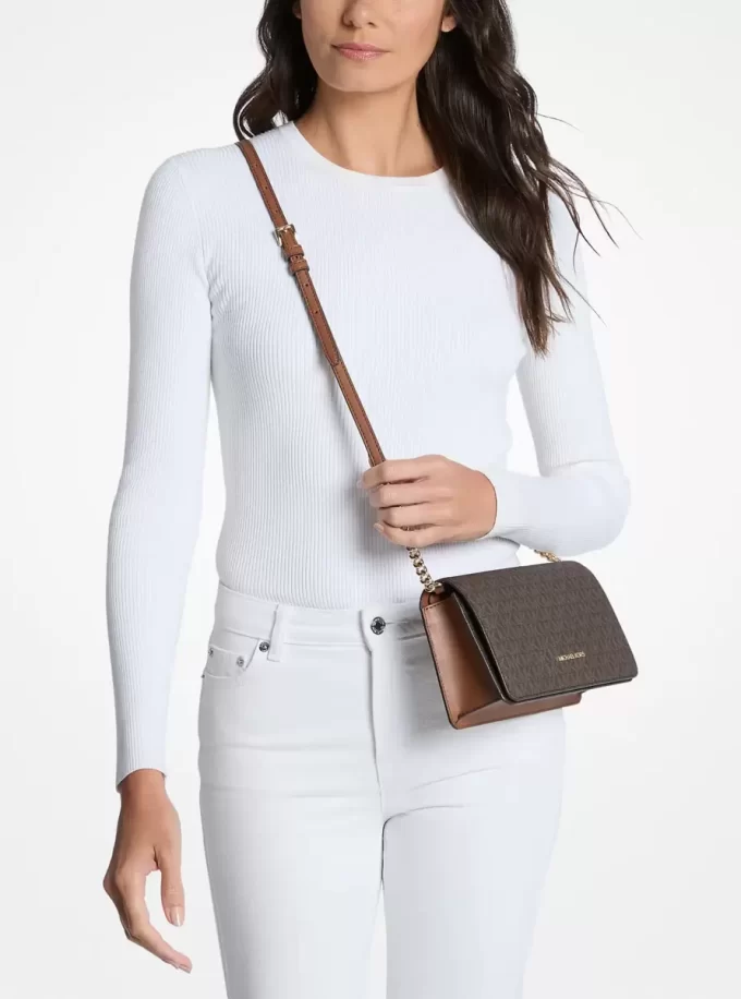 Jet Set Medium Signature Logo Crossbody Bag Jet Set Medium Signature Logo Crossbody Bag