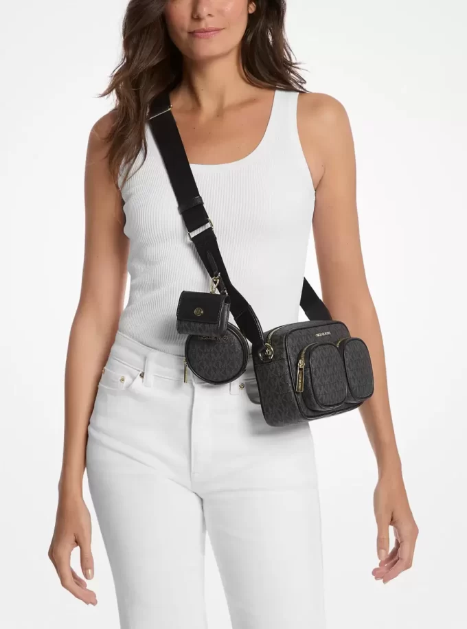 Jet Set Medium Signature Logo Crossbody Bag with Case for Apple Airpods Pro®