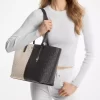 Jet Set Medium Two-Tone Logo Tote Bag