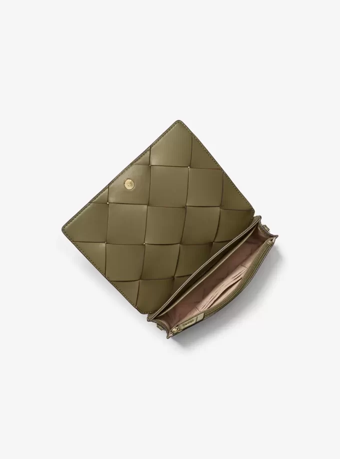 Jet Set Medium Woven Leather Crossbody Bag Jet Set Medium Woven Leather Crossbody Bag