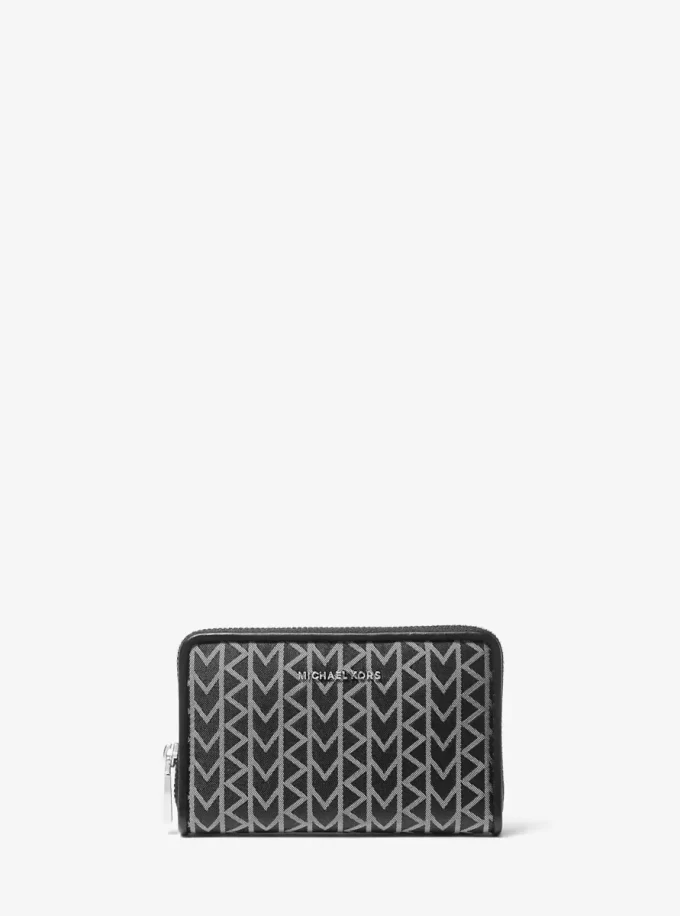 Jet Set Small MK2000 Logo Jacquard Wallet