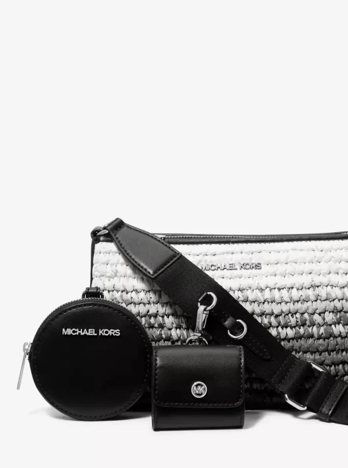 Jet Set Small Ombré Straw Crossbody Bag with Case for Apple Airpods Pro® Jet Set Small Ombré Straw Crossbody Bag with Case for Apple Airpods Pro®