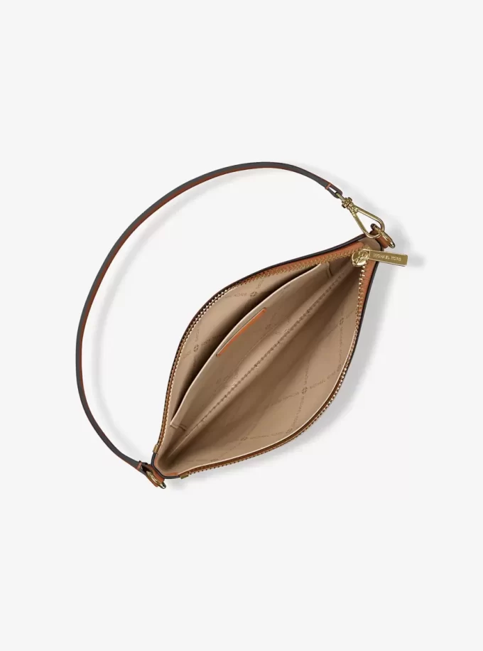 Jet Set Small Pebbled Leather Convertible Wristlet