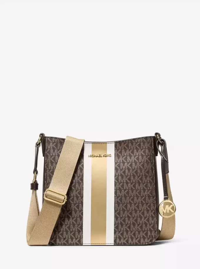 Jet Set Small Signature Logo Stripe Crossbody Bag Jet Set Small Signature Logo Stripe Crossbody Bag